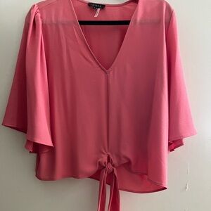 1 State blouse in coral